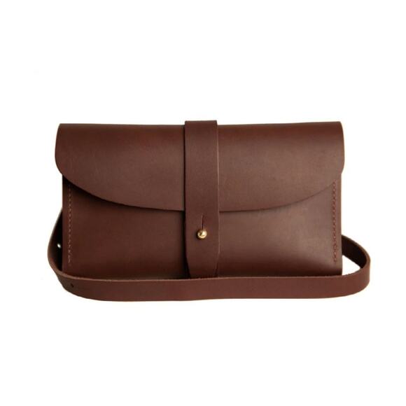 NEW Urban Southern Leather Crossbody Wallet Chestnut Brown Detachable Strap - Picture 1 of 13